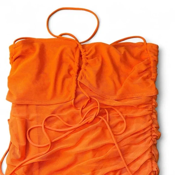 Y2K ARIZONA MINI DRESS ORANGE SIZE 8 - Picture 9 of 12
